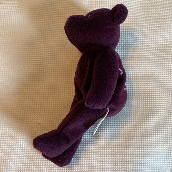 Salvinos Bamm Beanos Beanie Baby Plush Purple David Justice Indians Braves - Picture 6 of 8